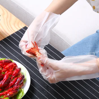 

100 Only Dress Thickening Type Disposable Glove Food Table Meal Transparent Non-slip Peel Lobster Glove Kitchen Boxed