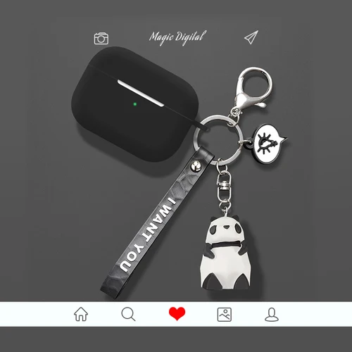 Роскошный милый мультяшный подвесной Декор силиконовые чехлы для Apple Airpods 1 2 Аксессуары Bluetooth беспроводная коробка для наушников Защитная крышка - Цвет: For AirPods Pro