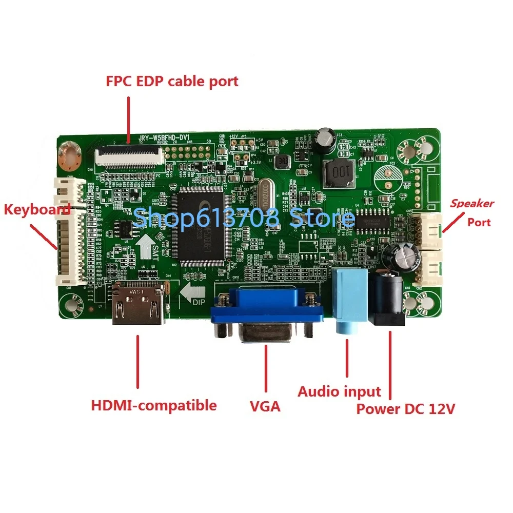 for N140BGE-E43/E3W E53/E54 N140BGE-EA3/EB3 Controller board 1366X768 SCREEN display monitor EDP KIT VGA DIY DRIVER 30Pin 14