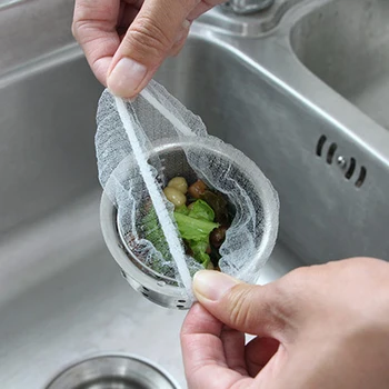 

30pcs 100pcs Isolation Clogging Prevent Kitchen Bathroom Shower Drain Residue Collector Sink Strainer Filter Net Bag Disposable