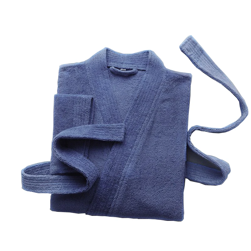 Winter Soft 100% Cotton Towel Fleece Men's Warm Full Sleeve Long Bath Robe Male Kimono Bathrobe Dressing Gown Robes for Autumn