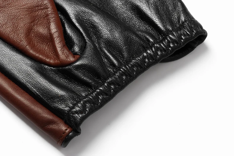 Мужские весенние тонкие перчатки из натуральной кожи, мужские мягкие двухцветные перчатки из натуральной козьей кожи с отверстиями для вождения локомотива
