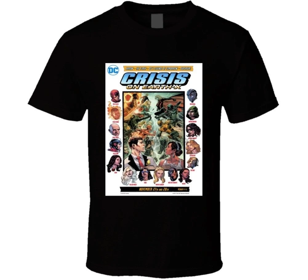 Arrowverse Crisis On Earth X Supergirl Flash Crossover Tv Show T Shirt Cool Casual Pride Men Unisex Fashion Tshirt |