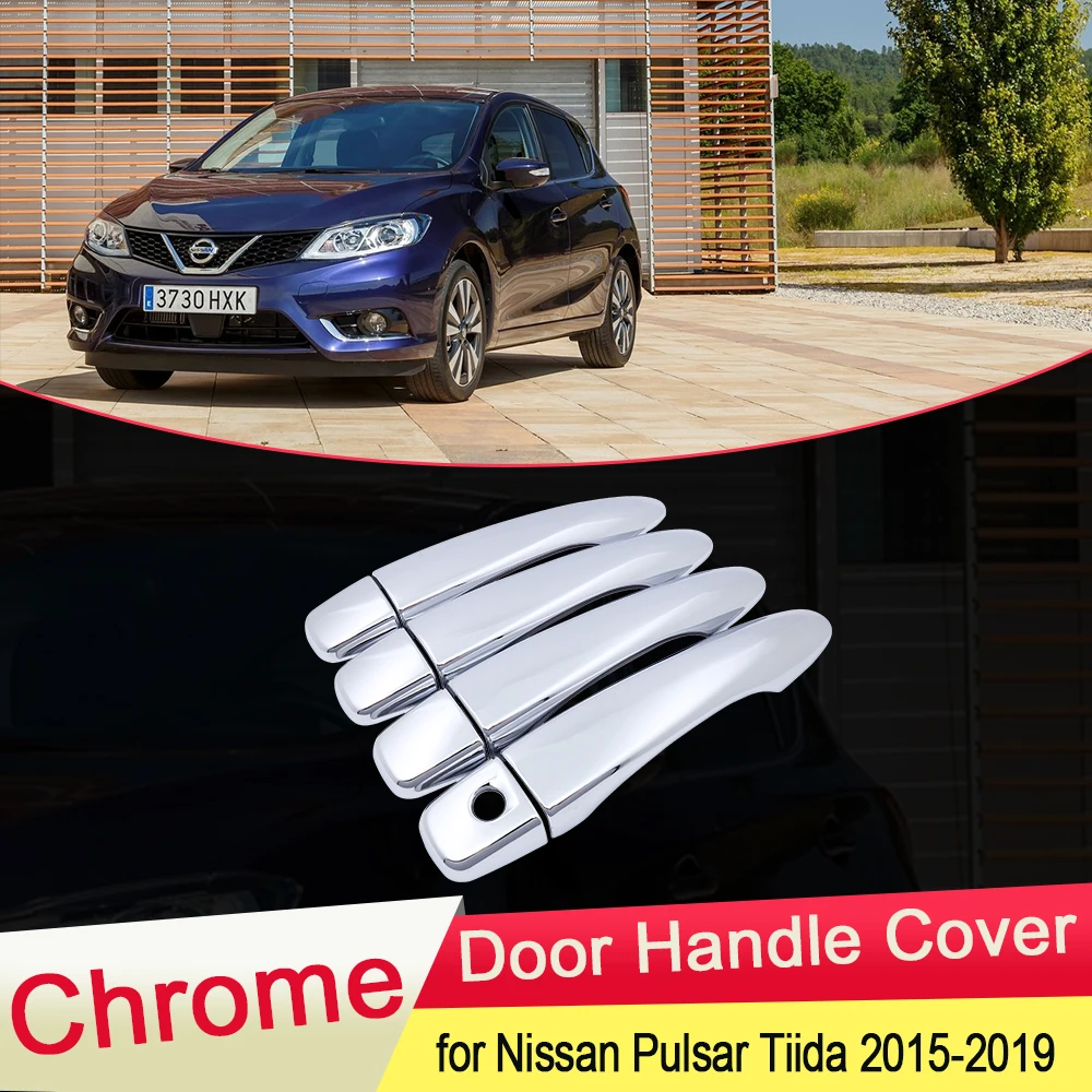 Роскошная хромированная накладка на дверную ручку для Nissan Pulsar Tiida 2015 2016 2017 2018