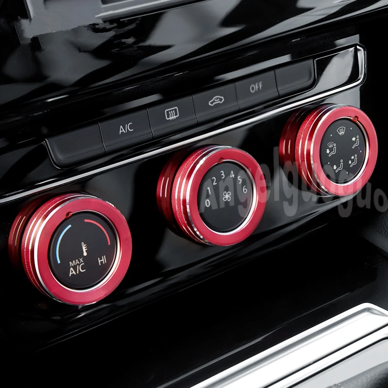 For Volkswagen VW Tiguan L Atlas t-roc FR Passat B8 Variant Golf Air Conditioning Knob Decorative Cover Car Accessories