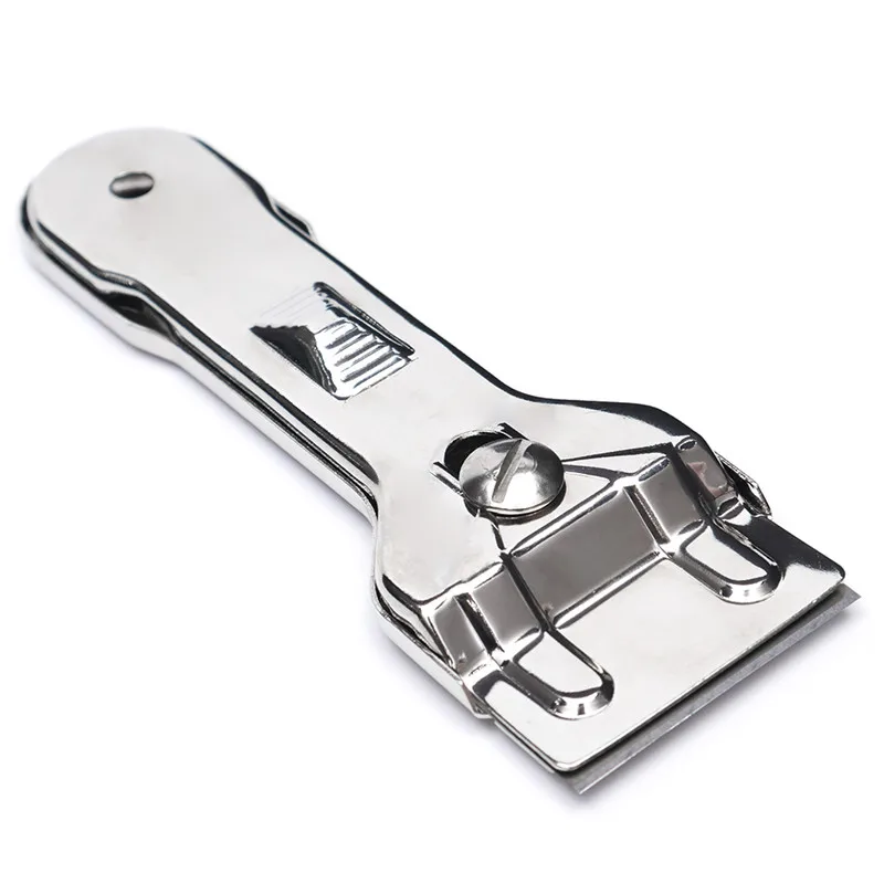 

1Pc Stainless Steel Glass Ceramic Hob Scraper Cleaning Tool with Blade for Oven Cooker Cleaning Window Smooth Surface Squeegee