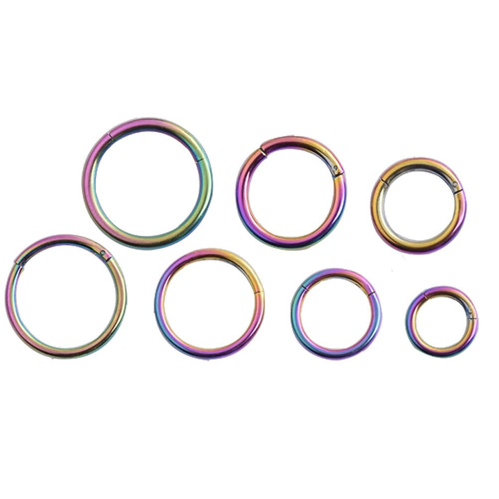 Hinged Septum Clicker Segment Nose Ring Lip Ear Cartilage Ear Helix Body Piercing Jewelry  Surgical Steel Ring Hoop