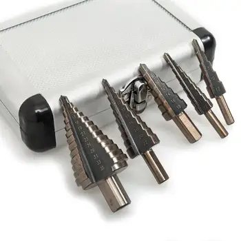 

5pcs Metric Woodworking Twist Drill Bit Set Step Drills for Drilling Holes Titanium Coated High Speed ​​Steel Wood Hole Set