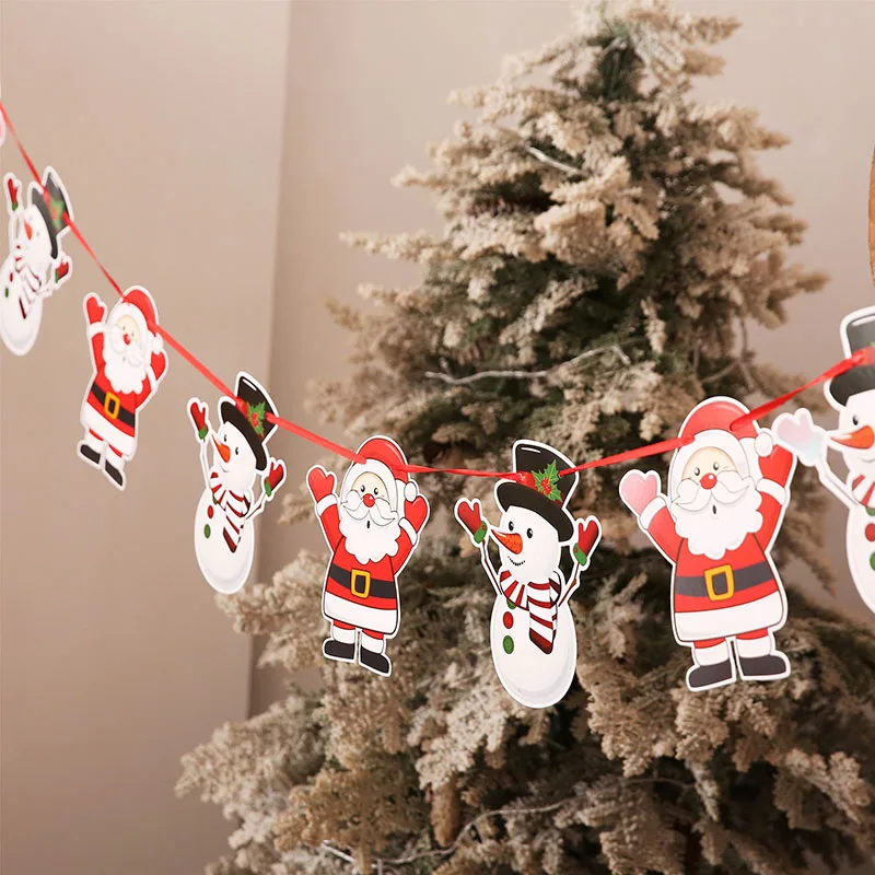 3 м стиль бумага для украшения на Рождество Подвесные гирлянды баннер ручной работы художественные бумажные поделки гостиная дома Рождественские вечерние DIY поставка
