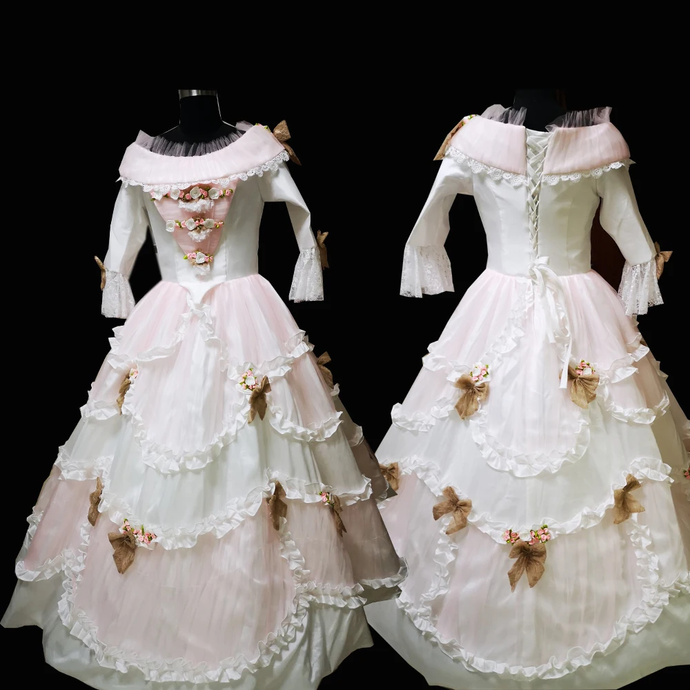

2020 New white victorian Halloween Cosplay dress Colonial Georgian Renaissance Gothic Historical dress D-502