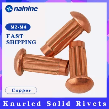 

[M2 M2.5 M3 M4 Knurled Solid Copper Rivets For Name Plate GB827