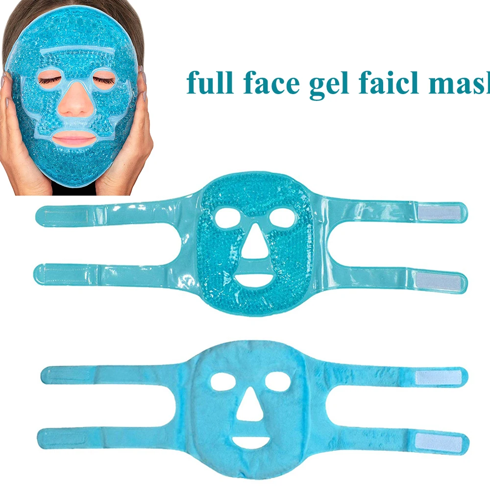 HotColdGelFaceMaskTherapyGelBeadFullFaceCoolingMaskFatigue