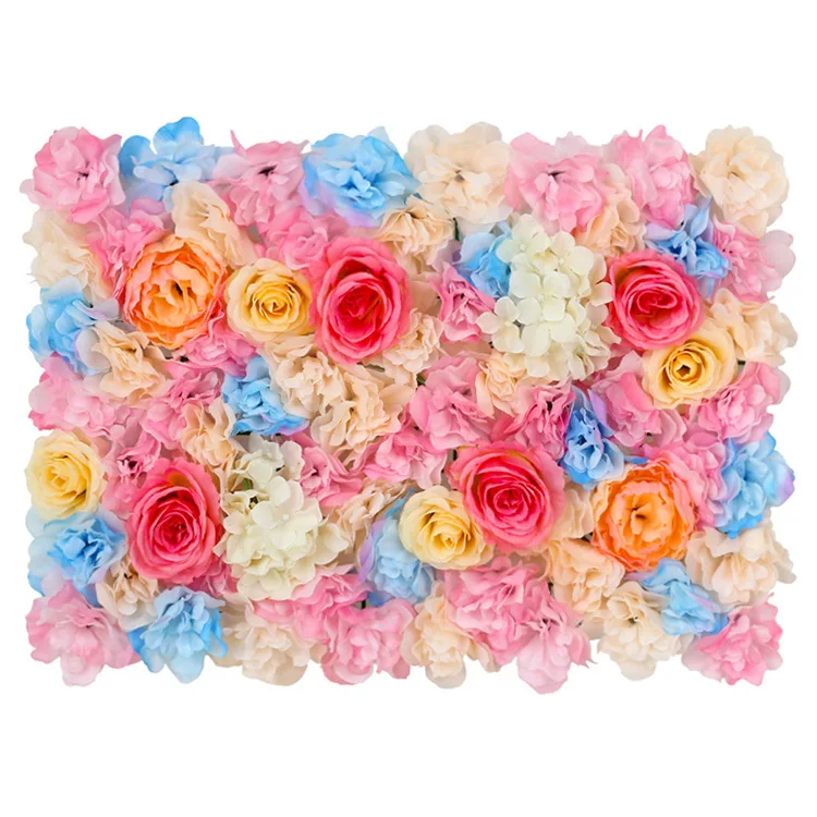 26 цветов Искусственные Шелковые Розы Цветы Настенные вечерние украшения висят на стену коврик с цветами романтические для Свадебные фоновые декорации