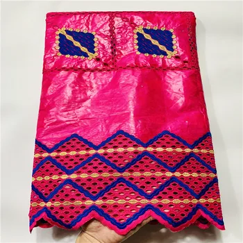 

Latest Cheap Price African Bazin Lace Fabric High Quality Brazin Riche Fabric Red Lace Fabric For Dresses 5 Yards(JZZ-07-20