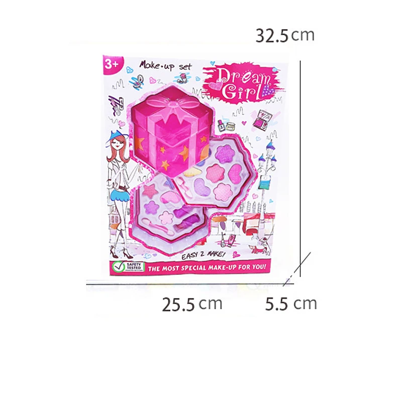 New Children's Cosmetics Set Girl Play House Toy Gift DIY Box Make-up Color Box Gift for Children