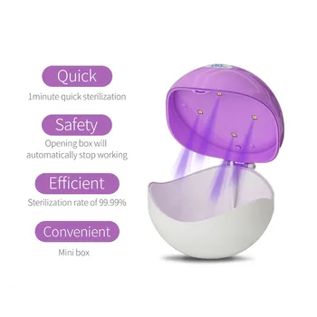 

Nails UV Light Sterlizer Box Portable Sterilization Multifunction Clean Phone Jewelry Makeup Disinfection Machine Manicure Tool