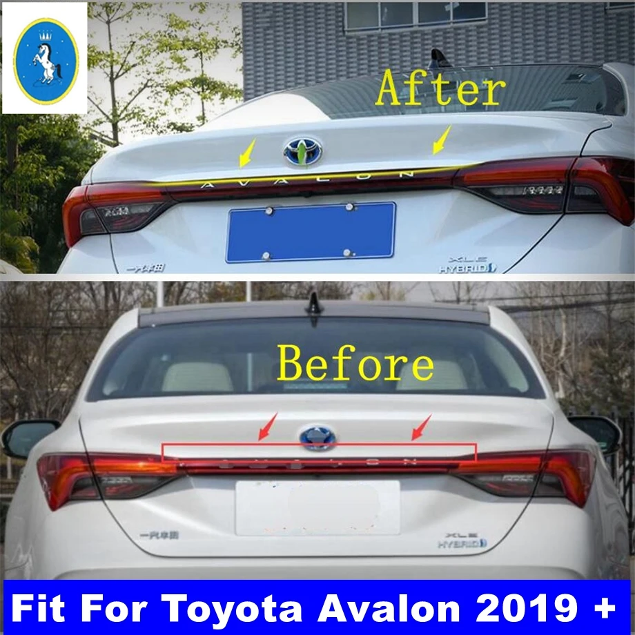 

Auto Accessory Rear Trunk Cover Tailgate Kit Hatch Door Molding Boot Garnish Strip Fit For Toyota Avalon 2019 - 2023 Accessories