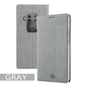 

Luxury Automatic Magnetic Flip Case For Motorola MOTO One Zoom Motorola One Pro Fabric Texture Leather Cover Shell