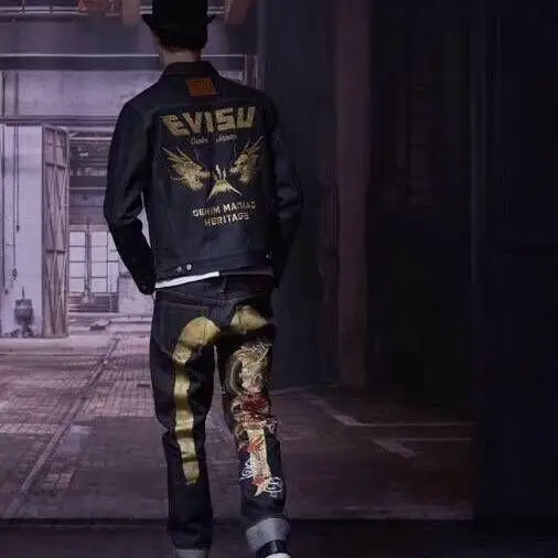 2020 Evisu Новая высококачественная модная теплая дышащая мужская куртка с принтом