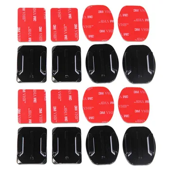 

16PCS Flat Curved Helmet Mount Sticker 3M VHB Adhesive for Gopro Hero 8 7 6 5 Yi 4k SJCAM H9 DJI OSMO Action Camera Accessories