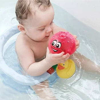 

Water and land two play baby bath toys electric light toys induction water ball infant bath toys baby toys YL-03