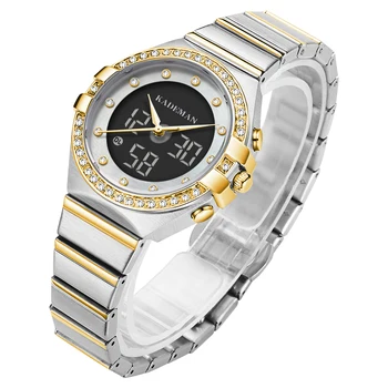 

Women Watch KADEMAN Top Brand Fashion Luxury Ladies LED Digital Crystal Quartz Watches Waterproof Female Clock Relogio Feminino