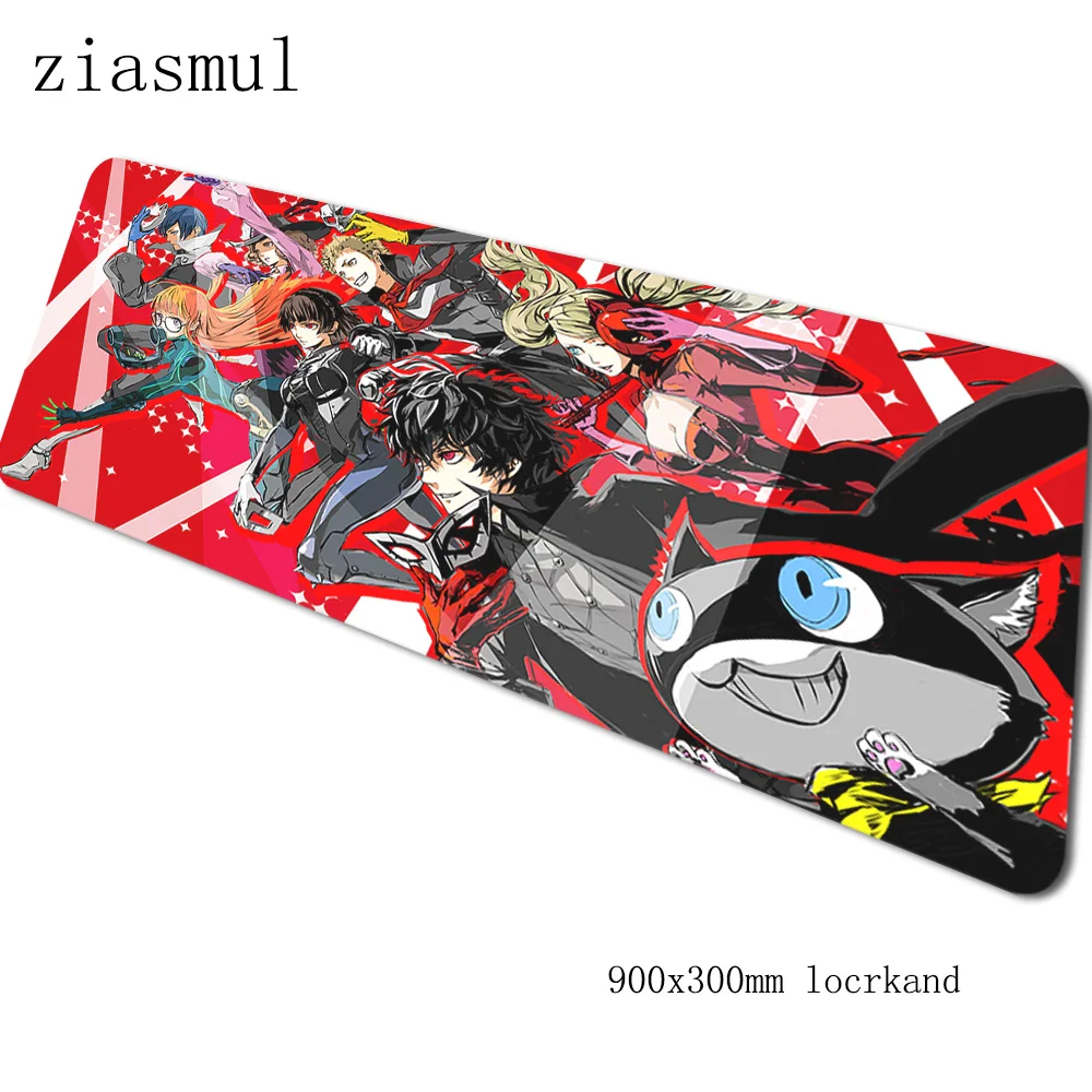 Persona 5 Коврик для мыши 90x30 см компьютерный коврик для мыши locrkand padmouse большой esports Коврик Для Мыши Эргономичный гаджет офисные настольные коврики - Цвет: Size 900x300x2mm
