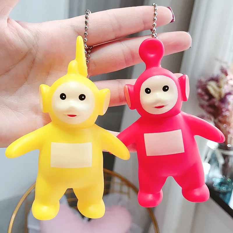 

Cute Happy Teletubbies Keychains Childhood Teletubbies Key Chain Pendant For Girl Bag Key Chain Gifts Kids Gift Key Chains