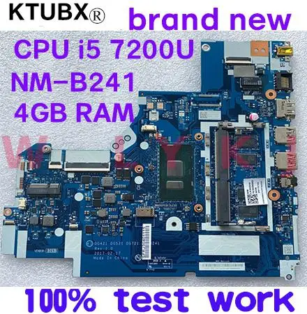 Для Lenovo 320-15ISK 320-15IKB 320-17IKB ноутбук материнская плата DG421 DG521 DG721 NM-B241 i5-7200U