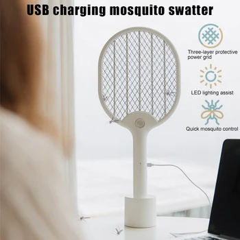 

Newly Electric Fly Insect Swatter Handheld Bug Mosquito Zapper Killer Portable with Flashlight