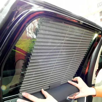 

Universal Car Sunshade Fold Curtain Car Fold Curtain Retractable Durable Car Pleated Curtains for Mesh Visor Sun