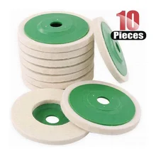 Disques de polissage pour métal, marbre, verre, céramique, 100x8mm, 10 pièces