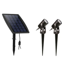 Solar Light Spotlights Outdoor Solar Spotlight For Backyard Driveway Patio Gardens Lawn Dusk To Dawn Auto On Off(Warm White