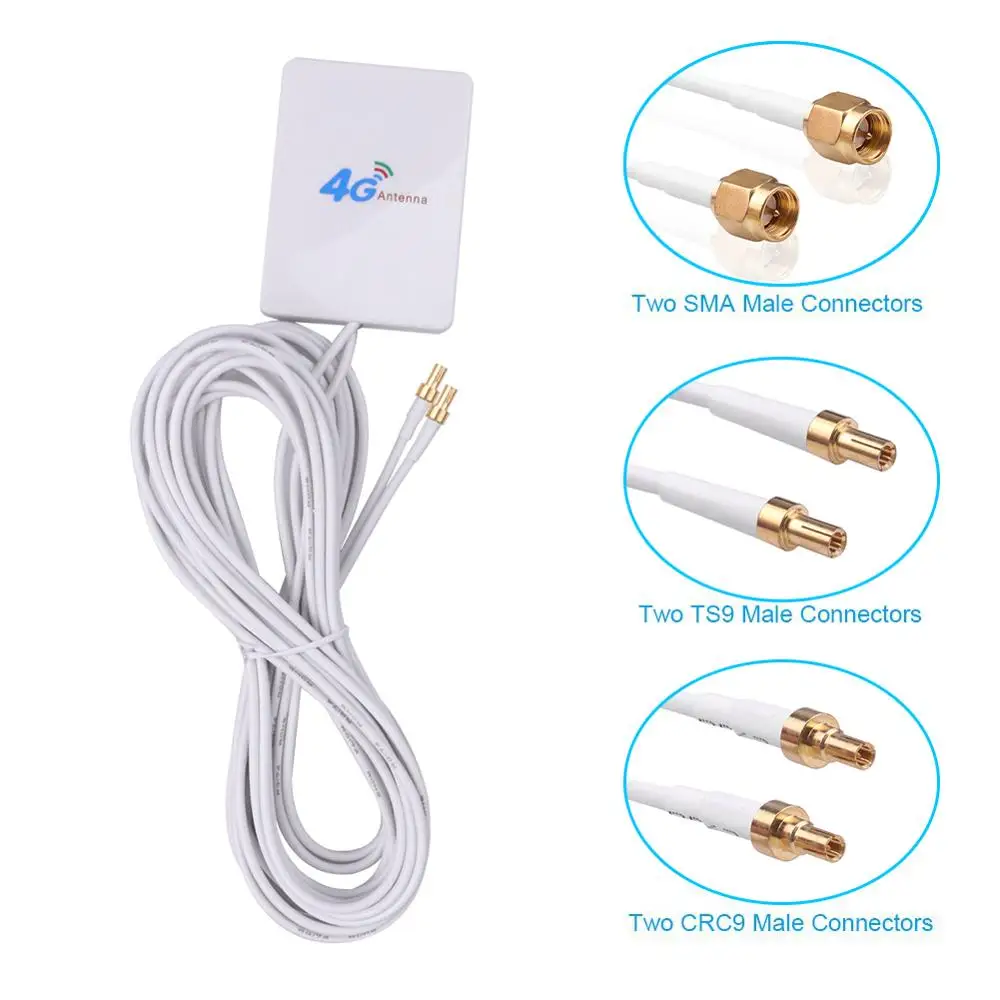 Reducido Antena externa 3G 4G LTE, conector TS9 CRC9 SMA, enrutador 4G LTE, Cable de 2M para Huawei 3G 4G LTE YDwpeg0zNM3