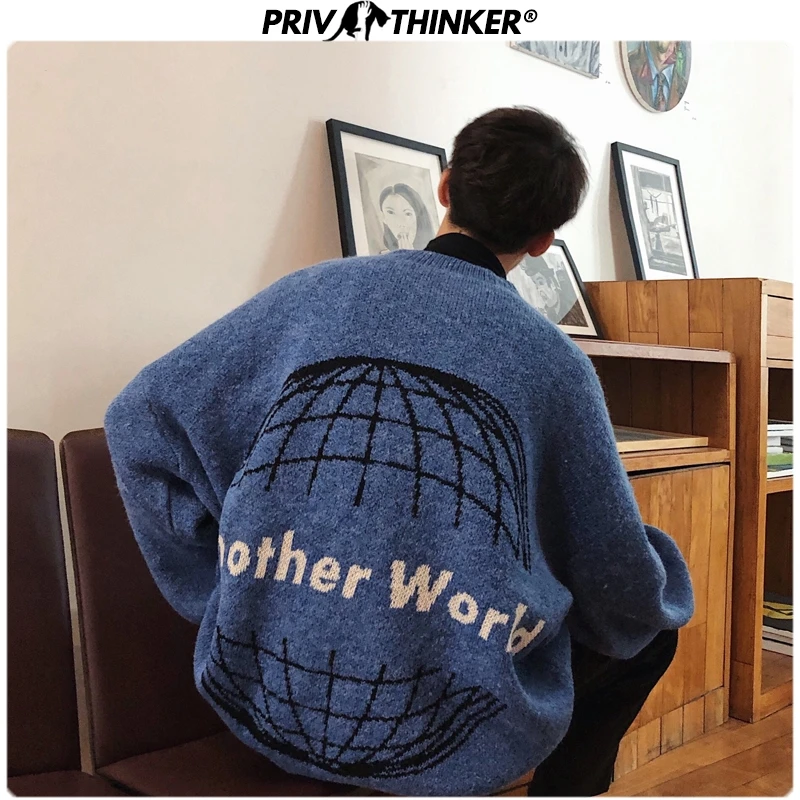 90% OFF Privathinker Men Jacquard 3 Coloors Autumn Winter Sweaters Mens Korean Fashion O-Neck Pullovers Top Male Warm Clothes 2019 Loose