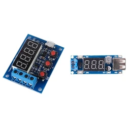 Fashionblue Battery Capacity Meter Discharge Tester With Step-Down LED Voltmeter USB Buck Voltage Converter Module
