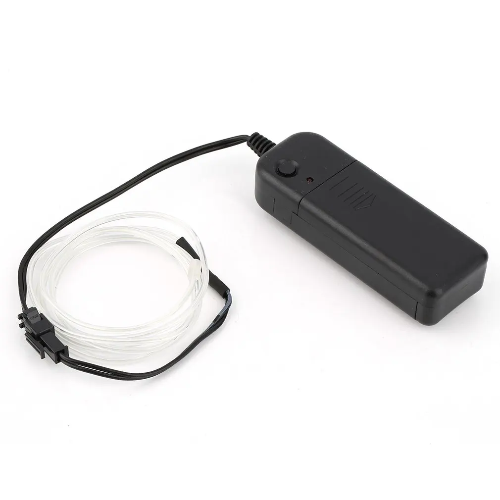 Красочный 1 м EL провод трубка веревка на батарейках гибкий неоновый холодный