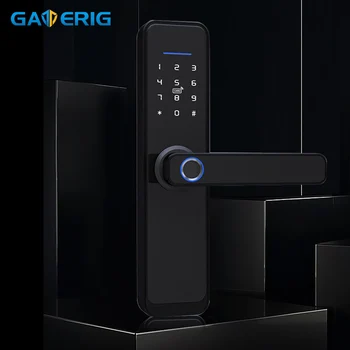 GATERIG Fingerprint Lock Smart Door Lock WiFi APP Password Biometric Intelligent fingerprint Door lock Key Security gaterig intelligent lock door smart with fingerprint unlock digtal password lock apartment security door lock