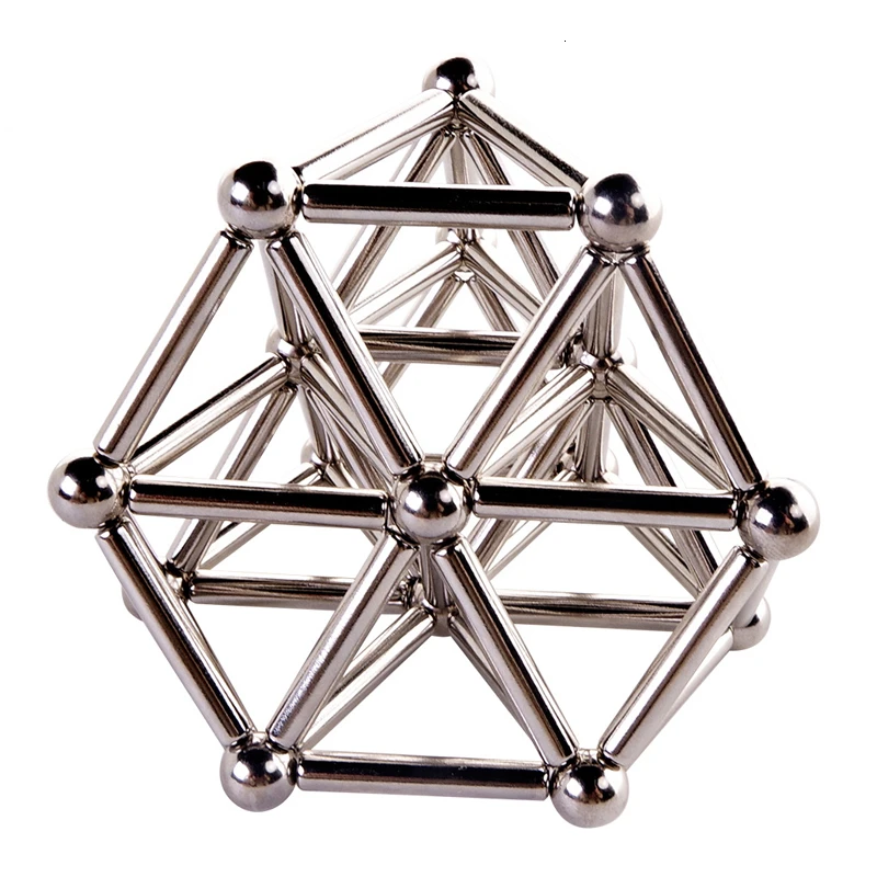 3D DIY Designer Magnetic Building Blocks Magnet Sticks & Metal Balls Brain Training Magnetic Toys For Children Adults Gifts