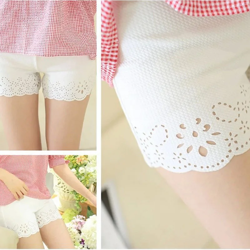 

Girls Shorts Hollow out Korean Style Anti-Exposure Safety Shorts Price Processing