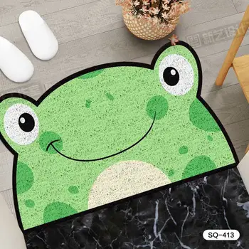 

New Cartoon Sand Scraping Dust Door Entrance Welcome Mat Hallway Bath Non-slip Rug Dust Removal Carpet Wire Loop Footpad Doormat
