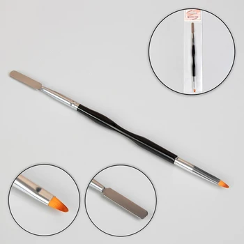 

Scraper brush for nail extension, semi-oval, 20.5 cm, head 6 × 8 mm, black