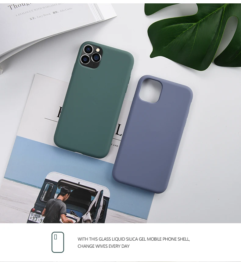 Чехол для телефона s для iPhone 8, 7, 6s Plus, 8, жидкий силикон, мягкий чехол из ТПУ для iPhone XS Max, XR X 11 Pro Max, противоударный чехол