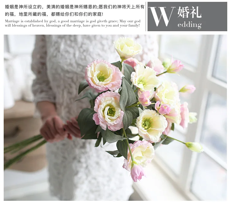 Три имитация platycodon Grandiflorum цветы в Гостиная, декоративный цветок для дома декоративные цветы