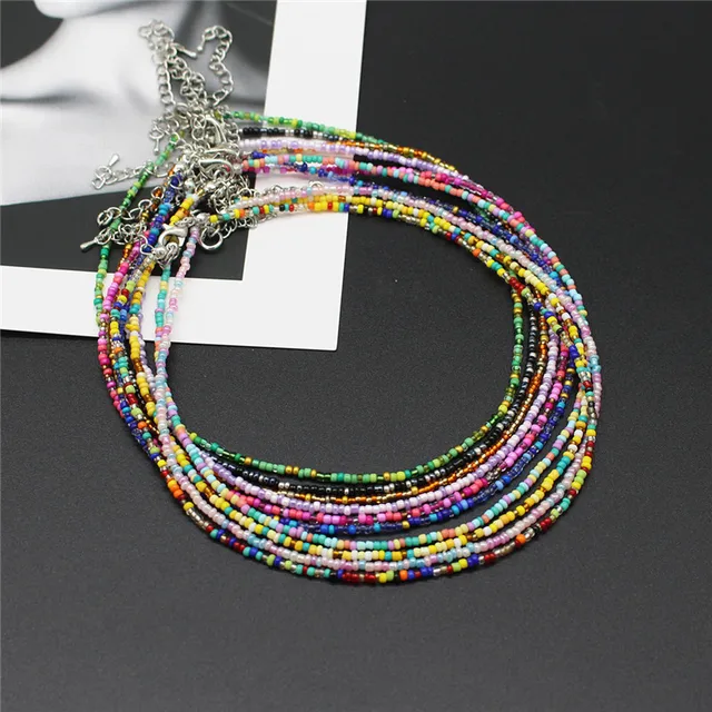 Collier ras du cou coréen doux et coloré, style Boho, perles de graine, clavicule, pour femmes et filles, bijoux tendance, nouvelle collection 1