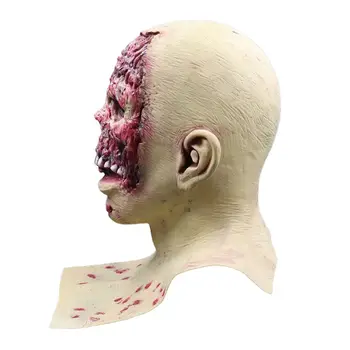 

Halloween Headgear Horror Latex Mask Disgusting Rotten Face Skeleton Skull Mask Q6PE