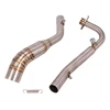 Slip On Motorcycle Exhaust Front Link Pipe Head Tube Stainless Steel Exhaust System For Kawasaki Z125 Until 2018