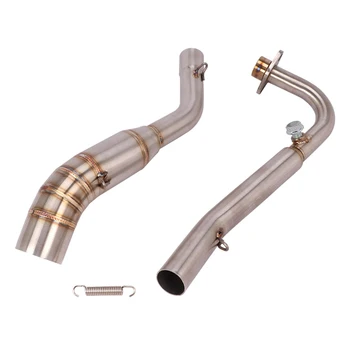Slip On Motorcycle Exhaust Front Link Pipe Head Tube Stainless Steel Exhaust System For Kawasaki Z125 Until 2018