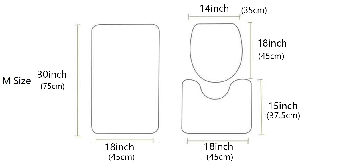 Набор из 3 предметов для ванной комнаты с доской и цифрами Снежная формула E = Mc^ 2 набор для ванной, покрытие для унитаза, коврик на подставке, нескользящий коврик для ванной комнаты - Цвет: M Size