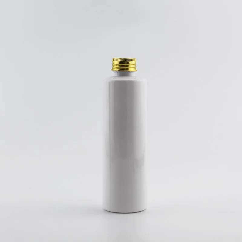 White Bottle Gold 200 мл X 30 алюминиевые пластиковые бутылки для косметики с завинчивающейся крышкой, упаковка для тонера, лосьона, крема, шампуня, масла, воды - Цвет: White Bottle Gold